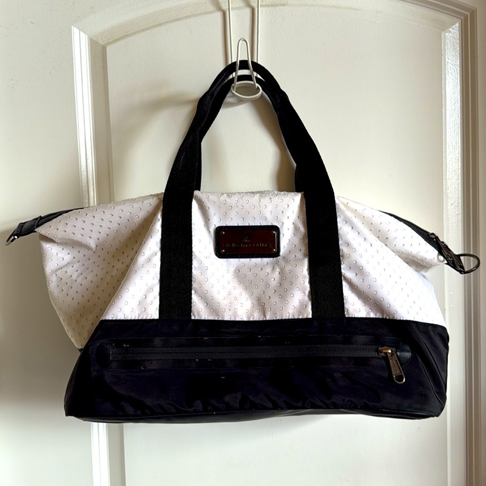 **** SOLD **** Adidas by Stella McCartney Black and White Duffel Bag.